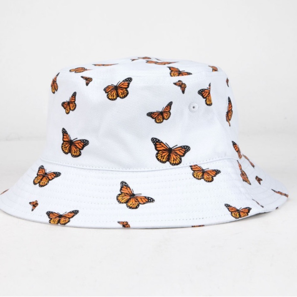 Tilly’s cotton bucket hat with Monarch butterflies